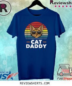 Cat Daddy Vintage Bengal Cat Style Distressed Retro Tee Shirt