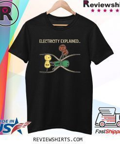 Electricity Explained Funny Ohm Volt Ampe Physics Tee Shirt