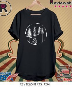 Floral Forest Circle Tree Tee Shirt