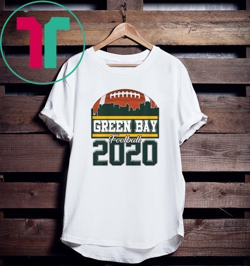 Green Bay Skyline Retro Football Tee Shirt 2020 Wisconsin Sports