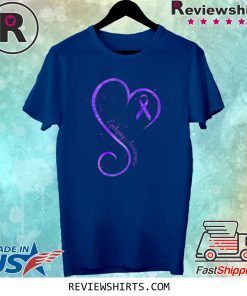 Heart Ribbon Epilepsy Awareness Tee Shirt
