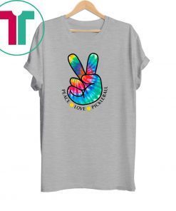 Peace Love Pickleball Groovy Tie Dye Tee Shirt