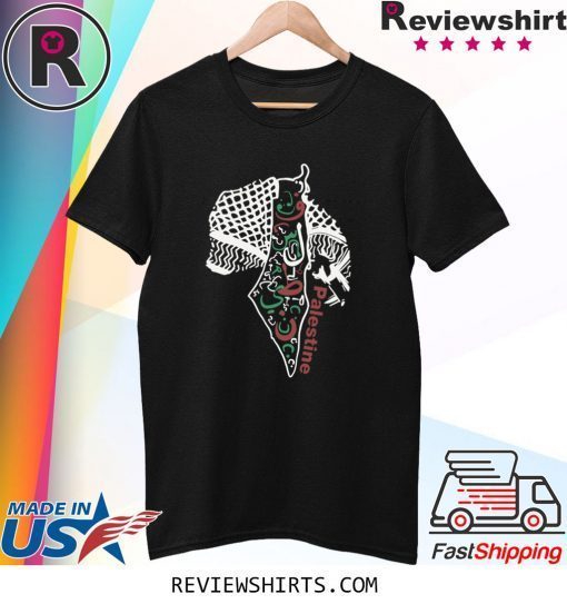 Rashida Tlaib Palestine Shemagh With Map Tee Shirt
