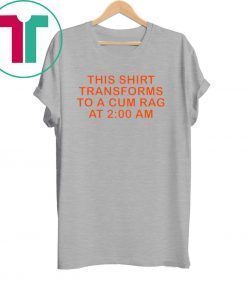 This shirt transforms to a cum rag tee shirt