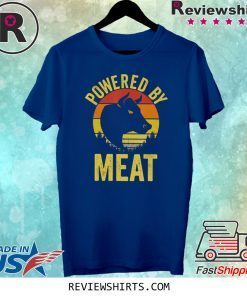 Vintage Powered By Meat Carnivore Meat Eater Tee Shirt