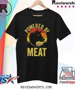 Vintage Powered By Meat Carnivore Meat Eater Tee Shirt