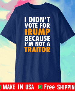 I didn't vote for tRump because I'm not a TRAITOR T-Shirt