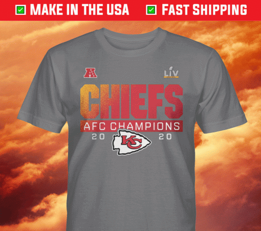 2021 Kansas City Chiefs AFC Champions Scramble T-Shirts