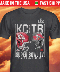 2021 Kansas City Chiefs vs Tampa Bay Buccaneers Super Bowl LV Matchup Play Clock Shirt