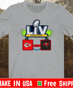 NFL SUPER BOWL LV 55 KANSAS CITY CHIEFS VS TAMPA BAY BUCCANEERS 2021 SHIRT