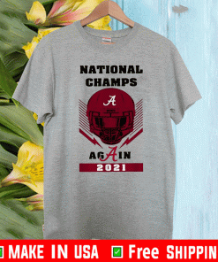 Skull National Champs Again Alabama Crimson Tide 2021 T-Shirt