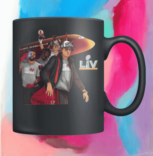 Tampa Bay Buccaneers Champions 2021 Logo Football Mug - Buccaneers 2021 Super Bowl LV Champs Mug - Tom Brady Logo