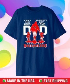 Dad Hero Tampa Bay Buccaneers T-Shirt, Buccaneers Super Bowl 2021 LIV Champions Classic T-Shirt