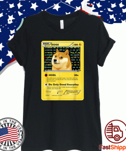 Dogecoin T-Shirt Doge HODL Card Crypto Meme Shirt