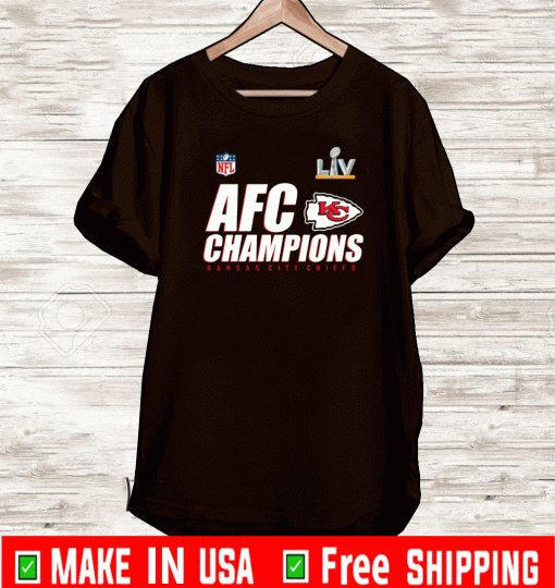 Kansas City Chiefs AFC Champions Locker Room Trophy Collection T-Shirt, Chiefs Super Bowl 2021 Champions Football Shirt For Fan