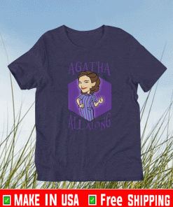 Marvel WandaVision Agatha All Along Purple Portrait Shirt