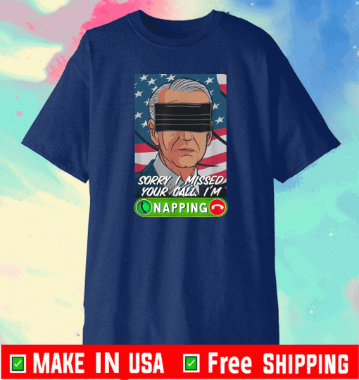 Sleepy Joe Biden Nap Mask Anti-Biden Harris USA Flag T-Shirt