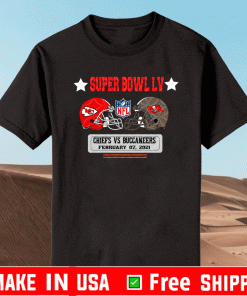 Buy Super Bowl LV NFL 2021 Shirt - Chiefs Vs Buccaneers February 07-2021 T-Shirt