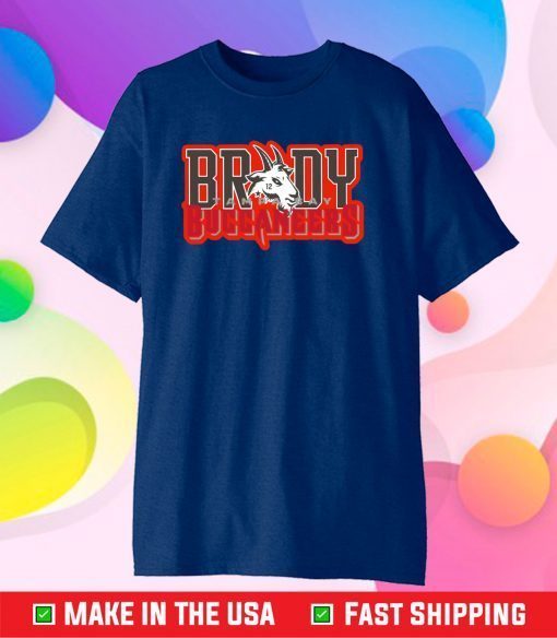 Tampa Bay Buccaneers Tom Brady #12 G.O.A.T Logo Type Buccaneers NFL Football Gift T-Shirt