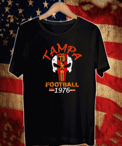 Tampa Bay Skull Football 1976 T-Shirt