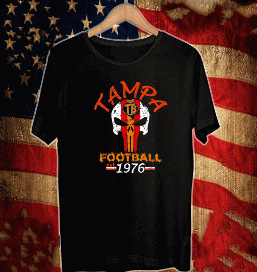 Tampa Bay Skull Football 1976 T-Shirt