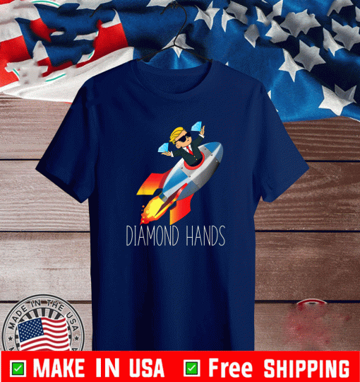 WallStreetBets WSB Rocket Ship To The Moon No Paper Diamon Hands T-Shirt