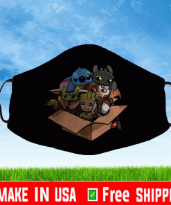 Yoda Baby Toothless Stitch Groot Pink 2021 Face Mask