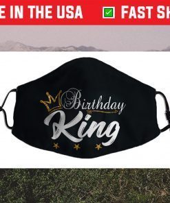 Birthday King Gold Crown 2021 Face Mask