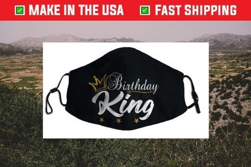 Birthday King Gold Crown 2021 Face Mask