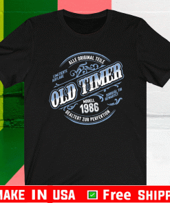 Geburtstag Geschenk Oldtimer Jahrgang 1986 Shirt