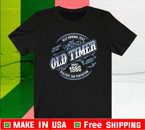 Geburtstag Geschenk Oldtimer Jahrgang 1986 Shirt