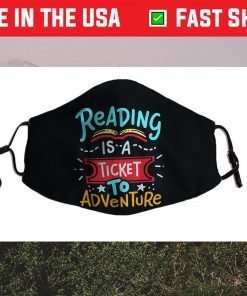 Reading Adventure Library Student Teacher Book Cloth Face Mask