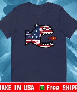 American Flag FisAmerican Flag Fishing China T-Shirthing China T-Shirt