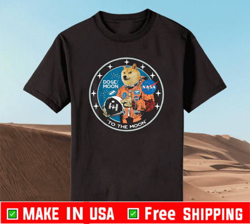Dogecoin Astronaut To the Moon Blockchain HODL Crypto NASA T-Shirt