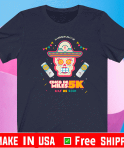 Nrc Cinco De Miles 5k Skull T-Shirt