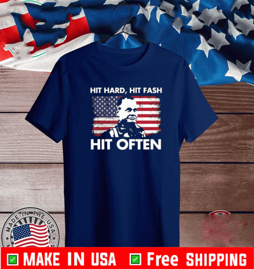 William Halsey Hit Hard Hit Fast Hit Often American Flag Shirt