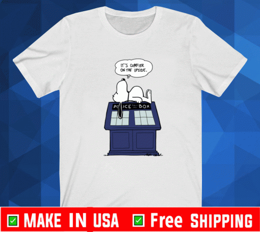 Doctor Who Shirt Snoopy Comfier On The Upside T-Shirt