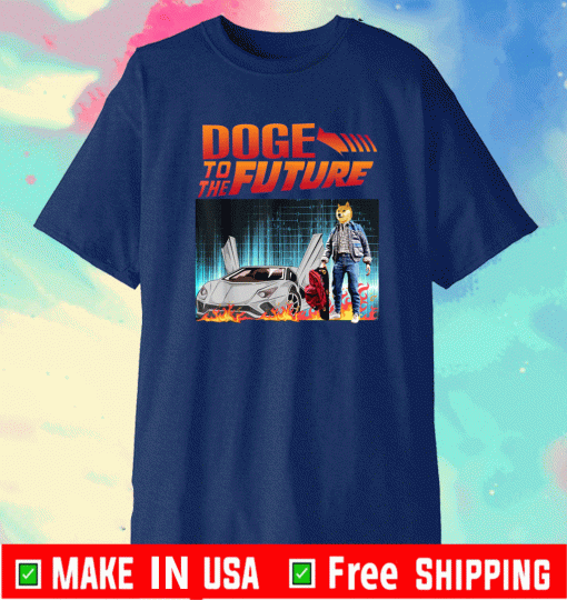 Doge To The Future Dogecoin To Moon HODL Cryptocurrency Shirt