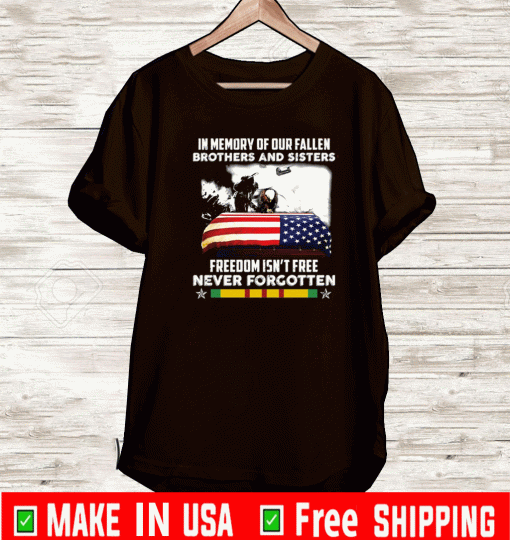 In memory of our fallen brothers and sisters freedom isn’t free never forgotten shirt