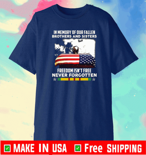 In memory of our fallen brothers and sisters freedom isn’t free never forgotten shirt