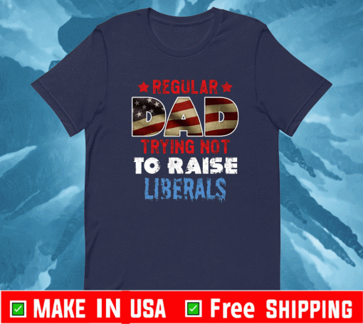 Regular Dad Trying Not to Raise a Liberal American Flag T-Shirt