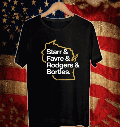 BUY STARR AND FAVRE AND RODGERS AND BORTLES T-SHIRT