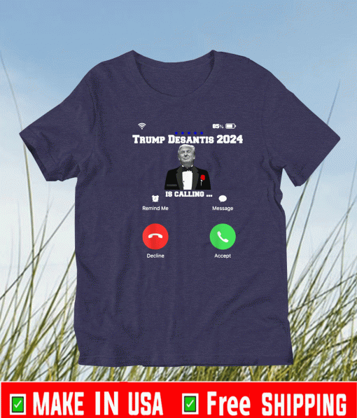 Trump DeSantis 2024 Is Calling Remind Me Message Decline Accept Shirt