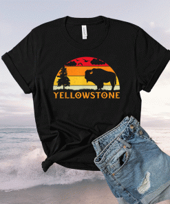 Vintage Yellowstone National Park US Bison Buffalo Shirts