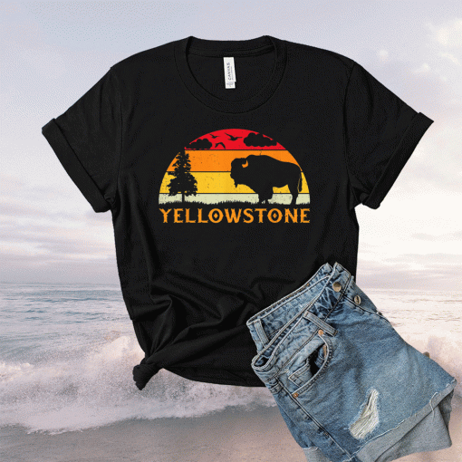 Vintage Yellowstone National Park US Bison Buffalo Shirts