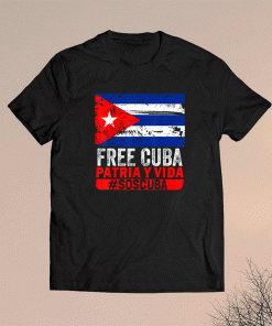Vintage SOS Cuba Cuba Flag Cuban Fist Free Cuba Libre 2021 Cuban TShirt