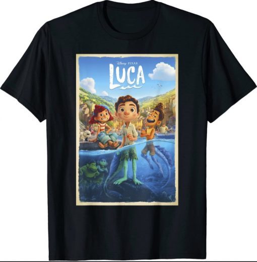 Disney Pixar Luca Movie Poster T-Shirt