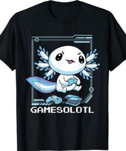 Gamesolotl Gamer Axolotl Fish Playing Video Games Lizard T-Shirt