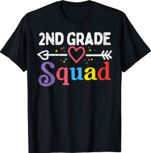 2nd Grade Squad Second First Day Of School Boys Girl Teacher Tee Shirts