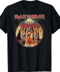 Iron Maiden - Powerslave Lightning Circle T-Shirt